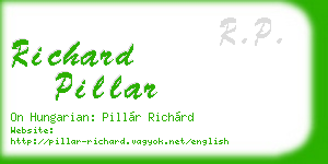 richard pillar business card